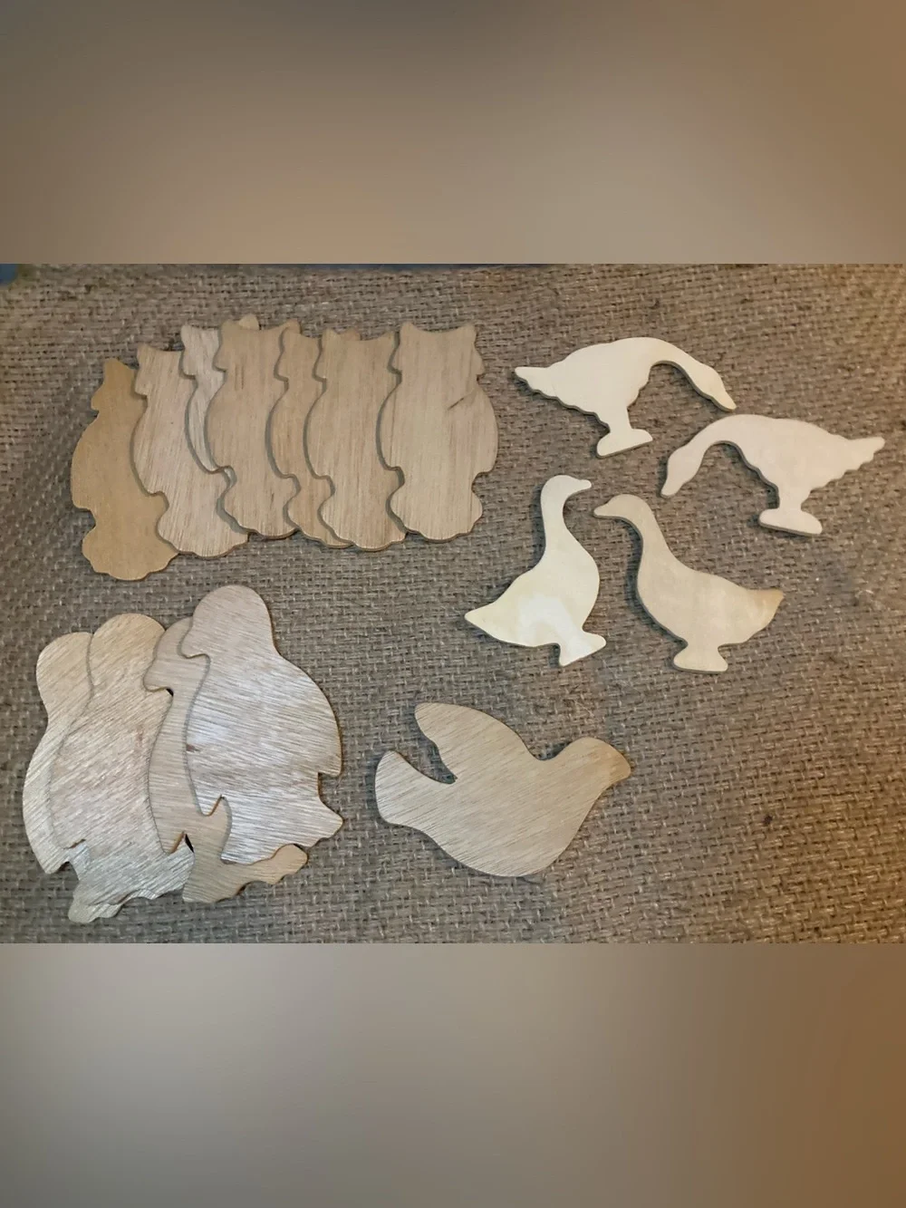 Bundle of wood cut outs
